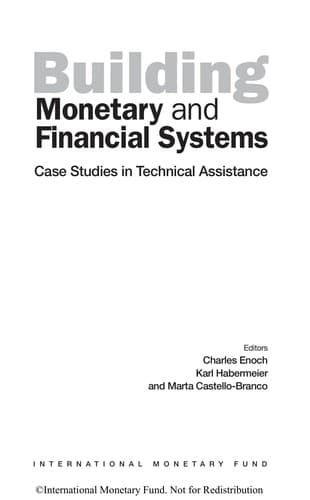 Tapa de Building monetary and financial systems