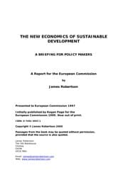 Tapa de The new economics of sustainable development