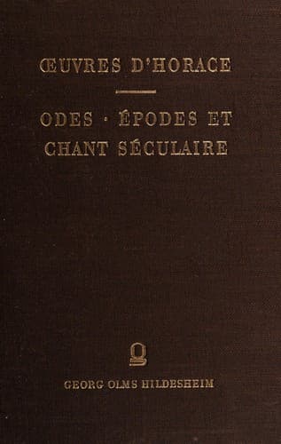 Tapa de Odes, épodes et chant séculaire