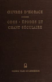 Tapa de Odes, épodes et chant séculaire