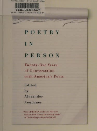 Tapa de Poetry in person
