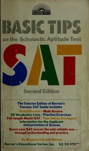 Tapa de Basic tips on the scholastic aptitude test, SAT