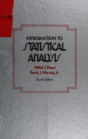 Tapa de Introduction to statistical analysis