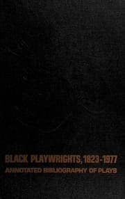 Tapa de Black playwrights, 1823-1977
