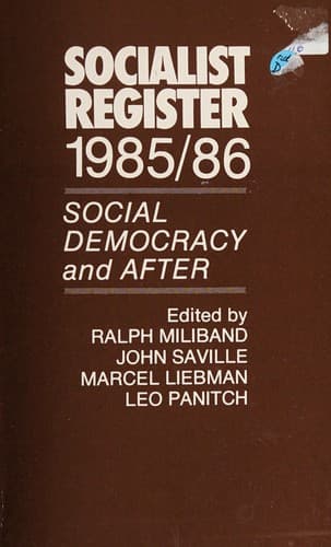 Tapa de Socialist register, 1985/86