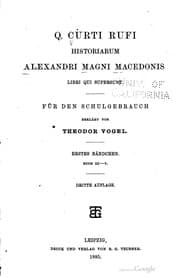 Tapa de Q. Curti Rufi Historiarum Alexandri Magni Macedonis libri qui supersunt