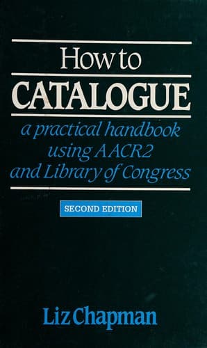 Tapa de How to Catalogue