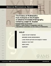 Tapa de History of Mathematics from Antiquity to the Present