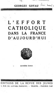 Tapa de L' effort catholique dans la France d'aujourd'hui