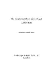Tapa de The Development from Kant to Hegel