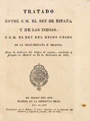 Tapa de Tratado entre S.M. el Rey de España y de las Indias, y S.M. el Rey del Reino unido de la Gran Bretaña e Irlanda