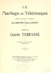 Tapa de Le mariage de Télémaque