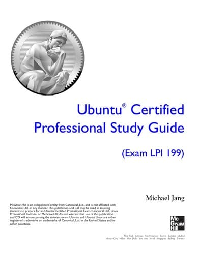 Tapa de Ubuntu certified professional study guide (Exam LPI-199)