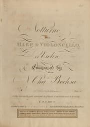 Tapa de Notturno for harp & violoncello or violin, no. 1
