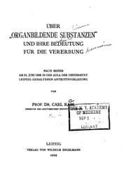Tapa de Über"organbildende Substanzen" und ihre Bedeutung für die Vererbung: Nach ..
