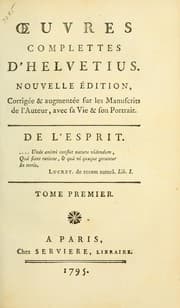 Tapa de uvres complettes d'Helvetius