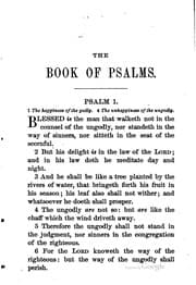 Tapa de The Book of Psalms: Translated Out of the Original Hebrew; and with the ..