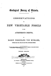 Tapa de ... Observations on New Vegetable Fossils of the Auriferous Drifts