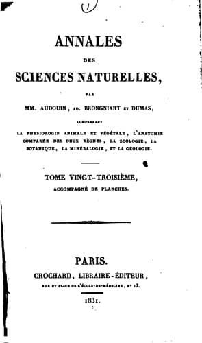 Tapa de Annales des sciences naturelles
