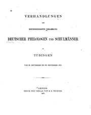 Tapa de Verhandlungen der... Versammlung[en] deutscher Philologen und Schulmänner