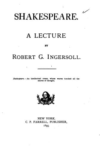 Tapa de Shakespeare: A Lecture