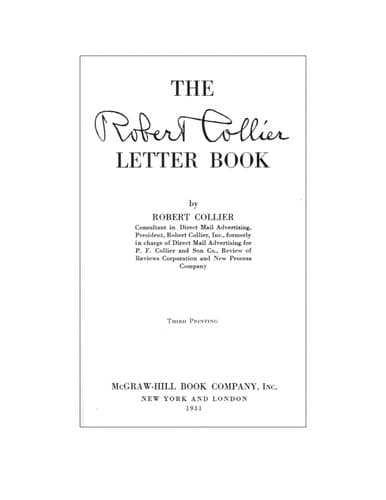 Tapa de Robert Collier Letterbook