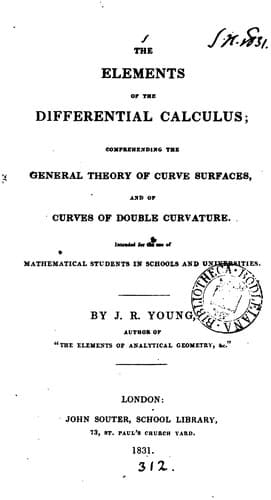 Tapa de The elements of the differential calculus