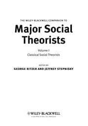 Tapa de The Wiley-Blackwell companion to major social theorists