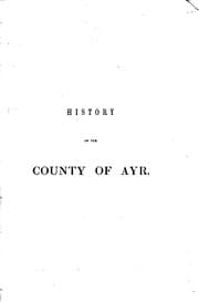 Tapa de History of the county of Ayr