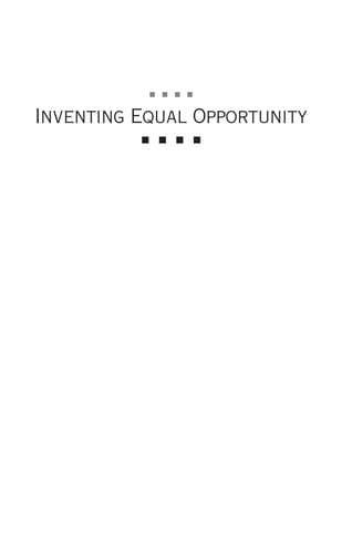 Tapa de Inventing equal opportunity