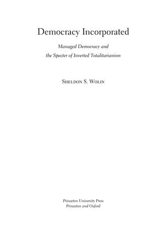 Tapa de Democracy incorporated