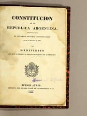 Tapa de Constitucion de la Republica Argentina