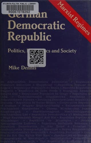 Tapa de German Democratic Republic