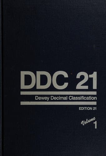 Tapa de Dewey decimal classification and relative index
