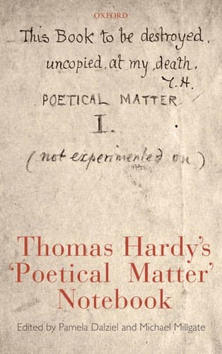 Tapa de Thomas Hardy's "poetical matter" notebook
