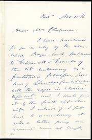 Tapa de [Letter to] Dear Mrs. Chapman