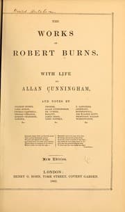 Tapa de The works of Robert Burns