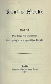 Tapa de Kant's gesammelte Schriften