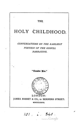 Tapa de The Holy Childhood
