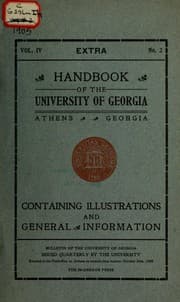 Tapa de Handbook of the University of Georgia