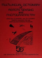 Tapa de Multilingual dictionary of remote sensing and photogrammetry