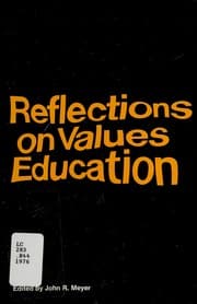 Tapa de Reflections on values education
