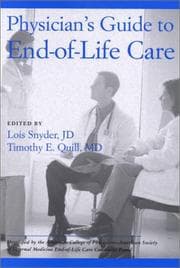 Tapa de Physician's guide to end-of-life care
