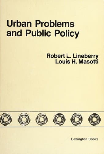 Tapa de Urban problems and public policy