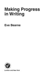 Tapa de Making progress in writing