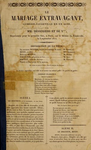 Tapa de Le mariage extravagant