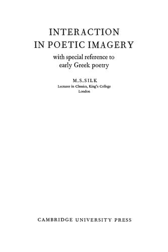 Tapa de Interaction in poetic imagery