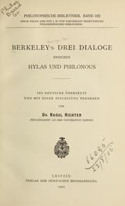 Tapa de Drei Dialoge zwischen Hylas und Philonous