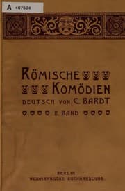 Tapa de Römische Komödien