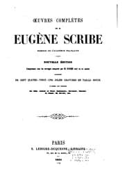 Tapa de Oeuvres complètes de Scribe